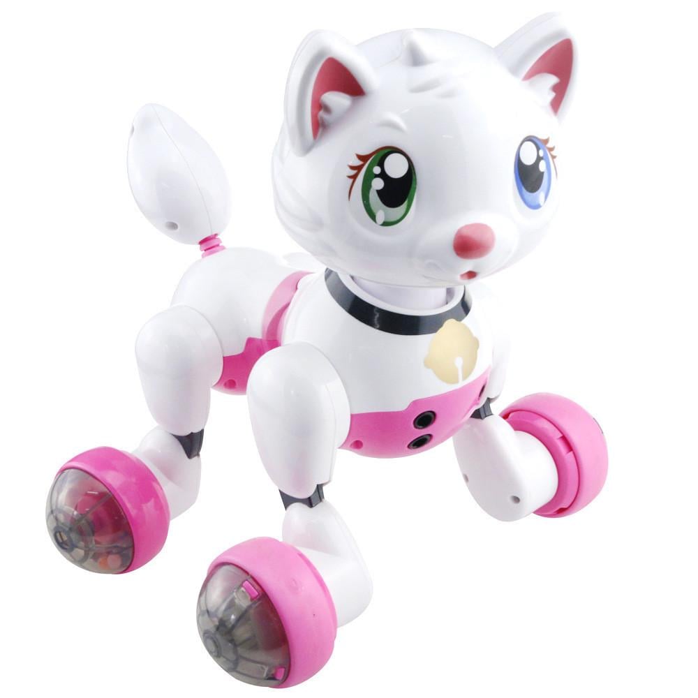 Интерактивная игрушка FXD Cindy робот-кот на радиоуправлении Бело-Розовый (SUN3379)