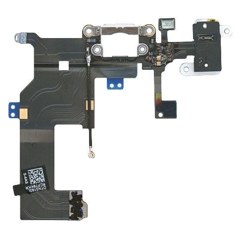 Шлейф с разъемом питания Dock Connector для смартфона Apple iPhone 5 Белый