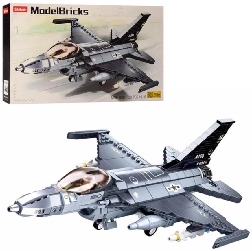 Конструктор Sluban Военный самолет 521 дет. Конструктор Sluban Военный самолет 521 дет.