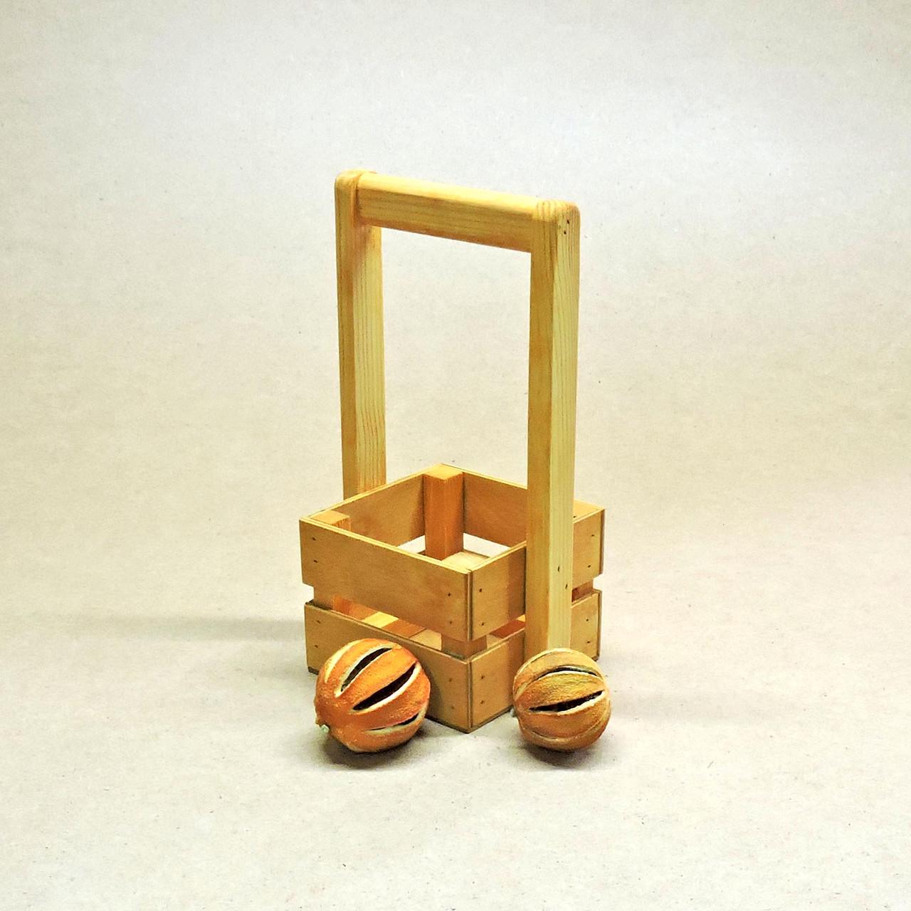 Корзинка подарочная из дерева Шервуд 12х12 см Карри (ПДК-0021103)