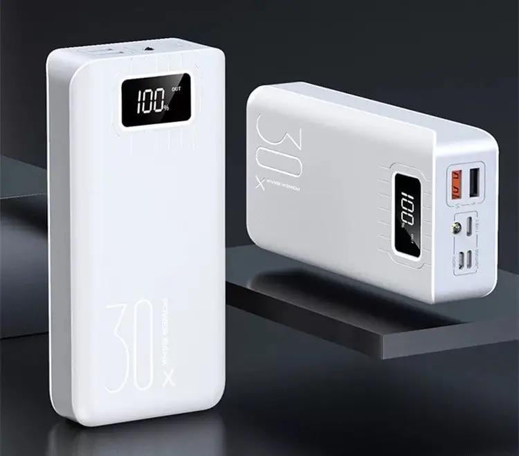 Павербанк Wow Strong 30000 mAh 15W дисплей/ліхтарик/індикація заряду Білий (PB30000) - фото 3