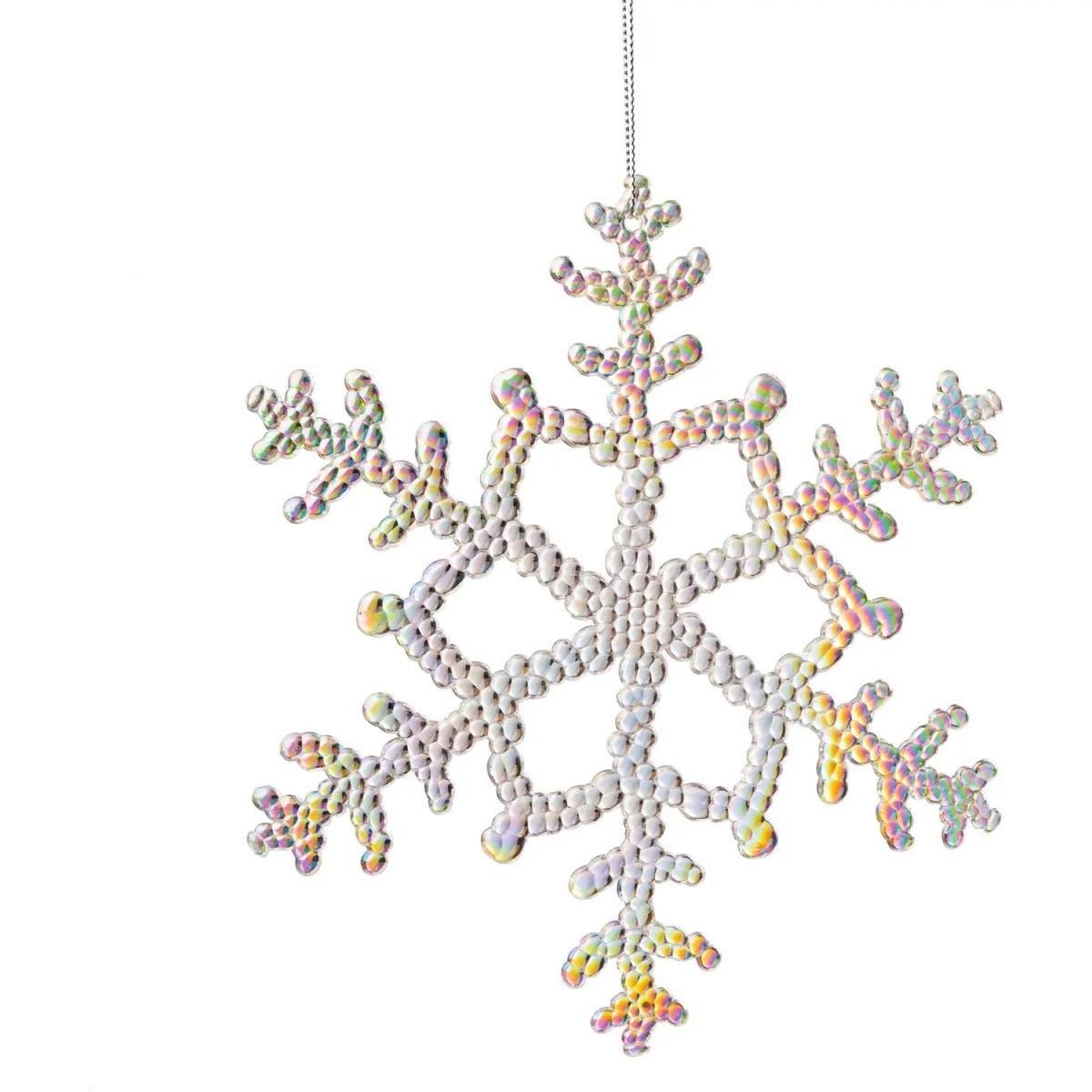 Снежинка для елки 20 см Перламутровый (TY-5-R-194)