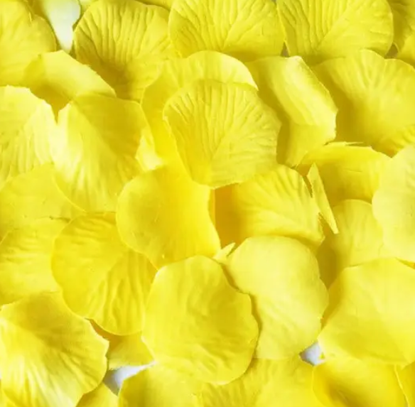 Пелюстки троянд із тканини 200 шт. 45x40 мм Жовтий (18171)