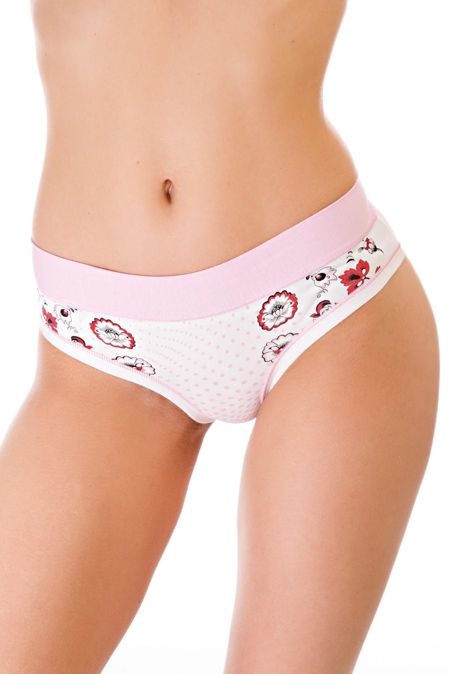 Трусики слип Emy р. 2/S Слоновая кость/Розовый (71497)