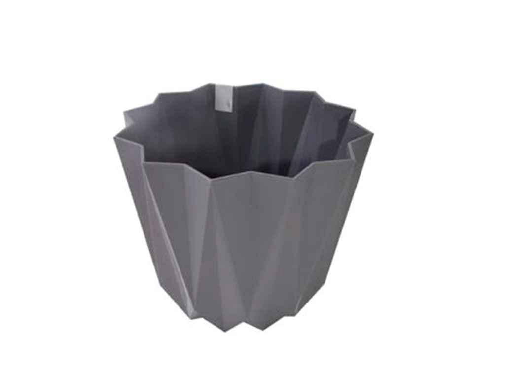 Горщик для квітів Elif Plastik 2,25 л PRIZMA 15,5х13 см Антрацит (787428)