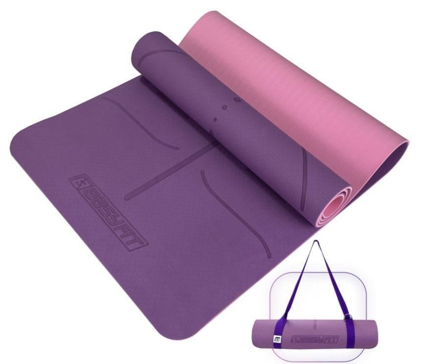 Коврик для йоги и фитнеса EasyFit Polarity Padma с ремнем (EF-A1924-VP) Коврик для йоги и фитнеса EasyFit Polarity Padma с ремнем (EF-A1924-VP)