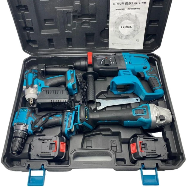 Набор аккумуляторного электроинструмента 4в1 в чемодане 36 Вт