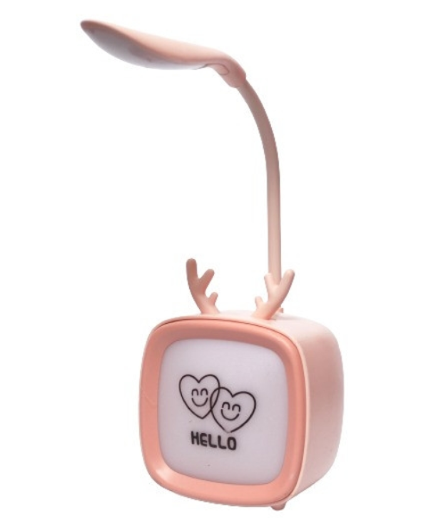 Лампа аккумуляторная настольная USB Hello 400 mAh Розовый (KG-12086) Лампа аккумуляторная настольная USB Hello 400 mAh Розовый (KG-12086)