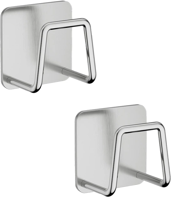 Тримач самоклеючий для мочалки в раковину 2 шт. Сірий