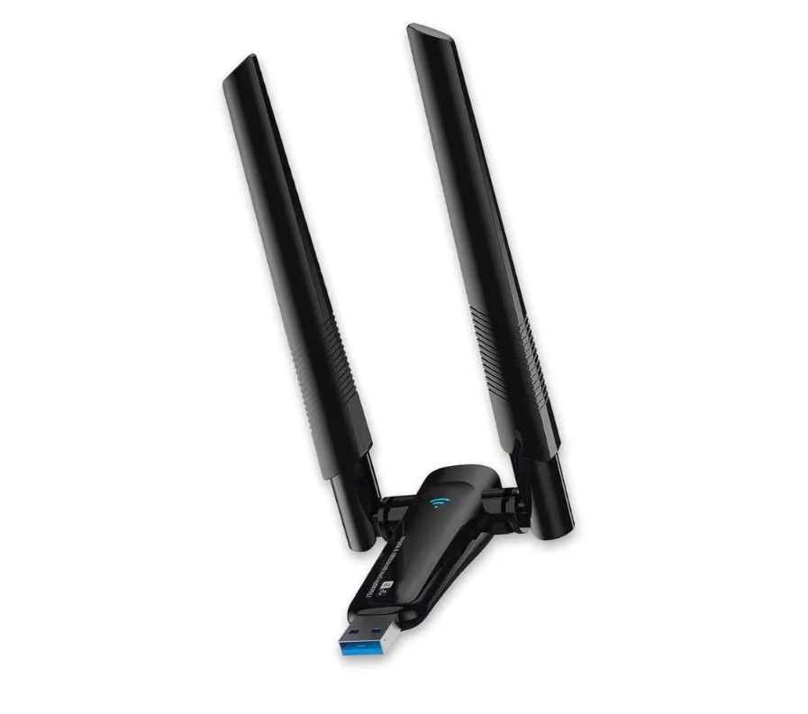 Адаптер сети беспроводной Вай-фай двухдиапазонный ALFA AC1300 LV-UAC31D Wi-Fi USB 2.4/5GHz Black (17960)