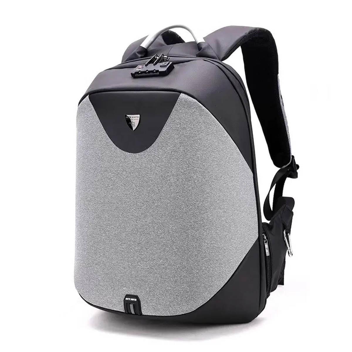 Міський рюкзак Arctic Hunter B00208 для ноутбука 15,6" з USB 24 л Світло-сірий (AH-B00208-2946)