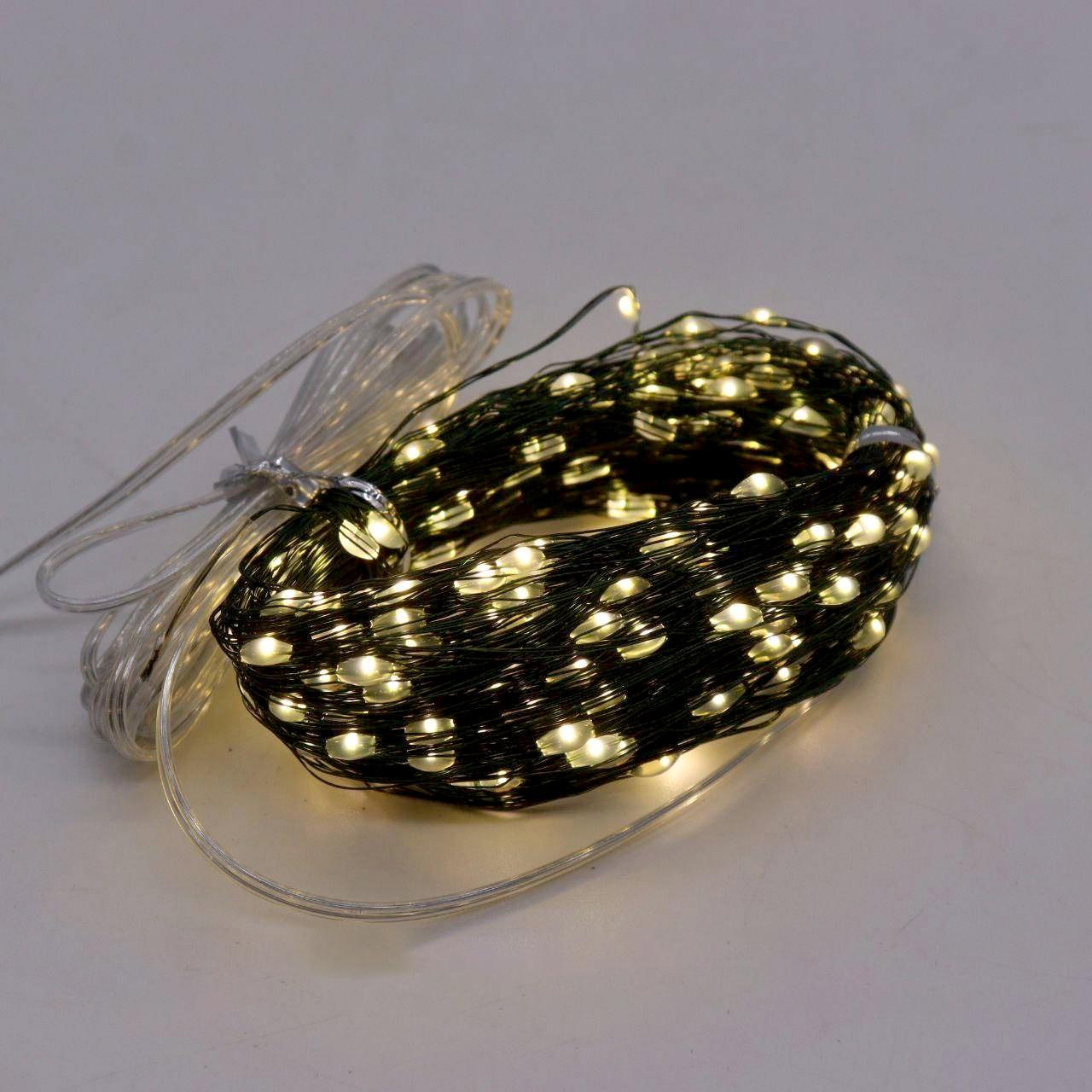 Гірлянда нитка Роса 20 м з пультом м 200LED від USB зелений провід теплий білий - фото 10 Гірлянда нитка Роса 20 м з пультом м 200LED від USB зелений провід теплий білий - фото 10