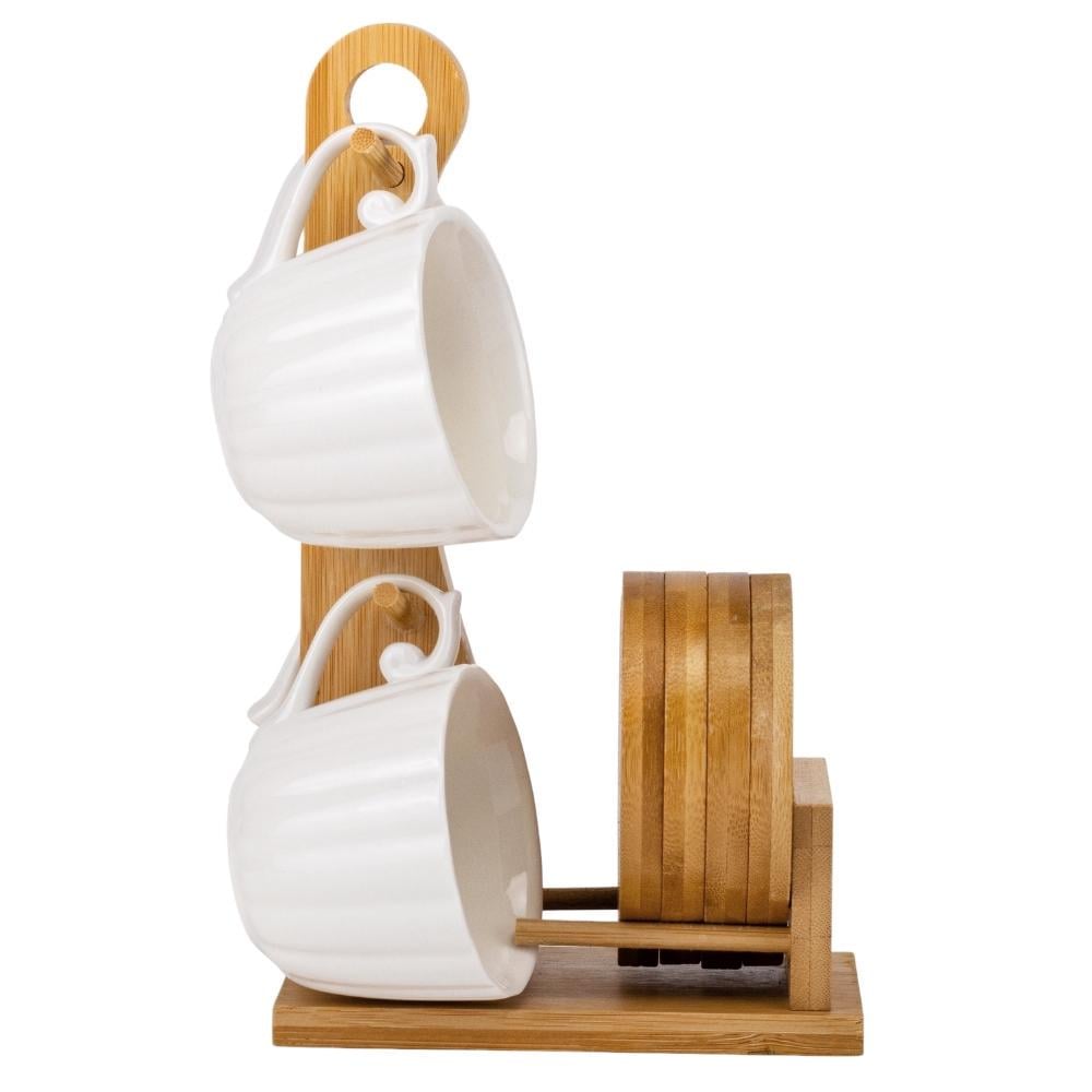 Набор чашек Modern с бамбуковой подставкой Тандем 25 см