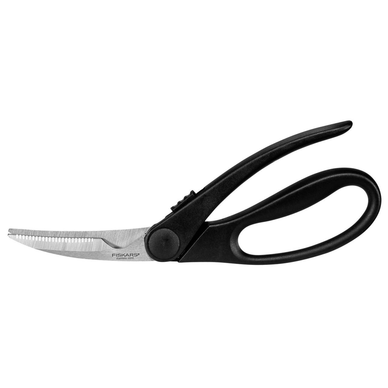 Ножницы кухонные для птиц и рыб Fiskars Essential Poultry Shears 55 HRC нержавеющая сталь 23 см Черный (2565335946)