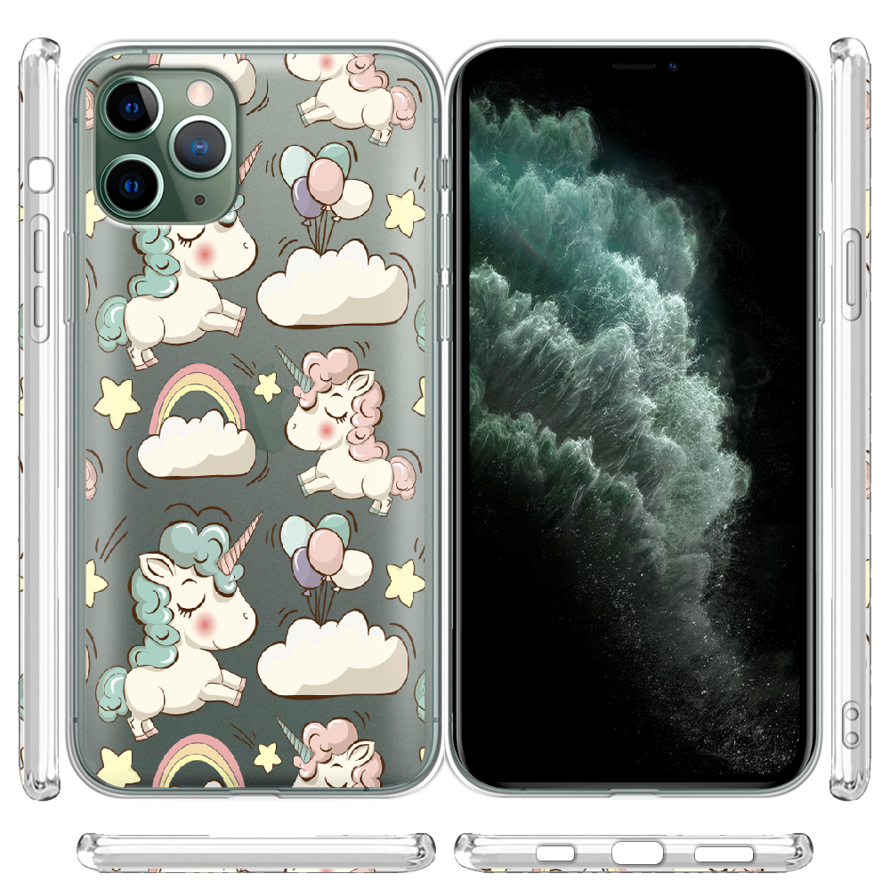 Чехол Boxface iPhone 11 Pro Unicorns Прозрачный силикон (38189-cc2-38189) - фото 3