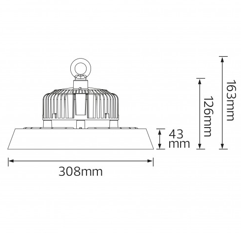 Светильник STANDART HIGH BAY LED 150 Вт 22500lm 6400К (s170018) - фото 2