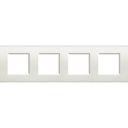 Рамка Legrand Bticino LivingLight на 4 поста Белый (ERC-LNA4802M4BI)