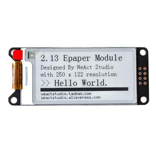 Дисплей E-ink WeAct Epaper SPI 2,13" 250x122 Чорно-білий (888524) - фото 3