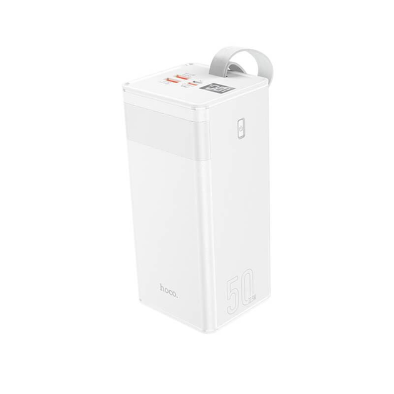 Повербанк Hoco J86A 2USB/1Type-C Powermaster QC3.0+PD3.0 50000 mAh 22,5W з швидкою зарядкою/ліхтарем Білий (98767) - фото 5