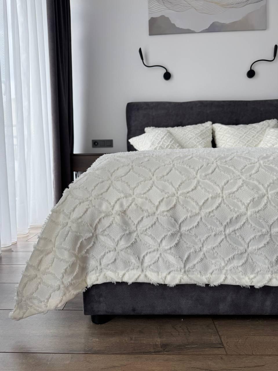 Покрывало Фрея 140x250 см Молочный (21621-2-140x250cm) - фото 3 Покрывало Фрея 140x250 см Молочный (21621-2-140x250cm) - фото 3