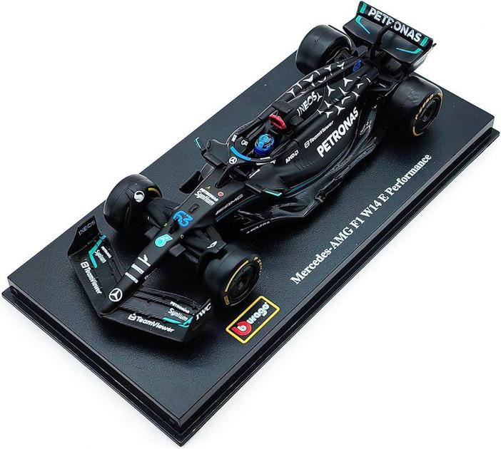 Коллекционная модель Bburago Mercedes W14-63 из металла в прозрачном боксе масштаб 1:43 Черный - фото 8