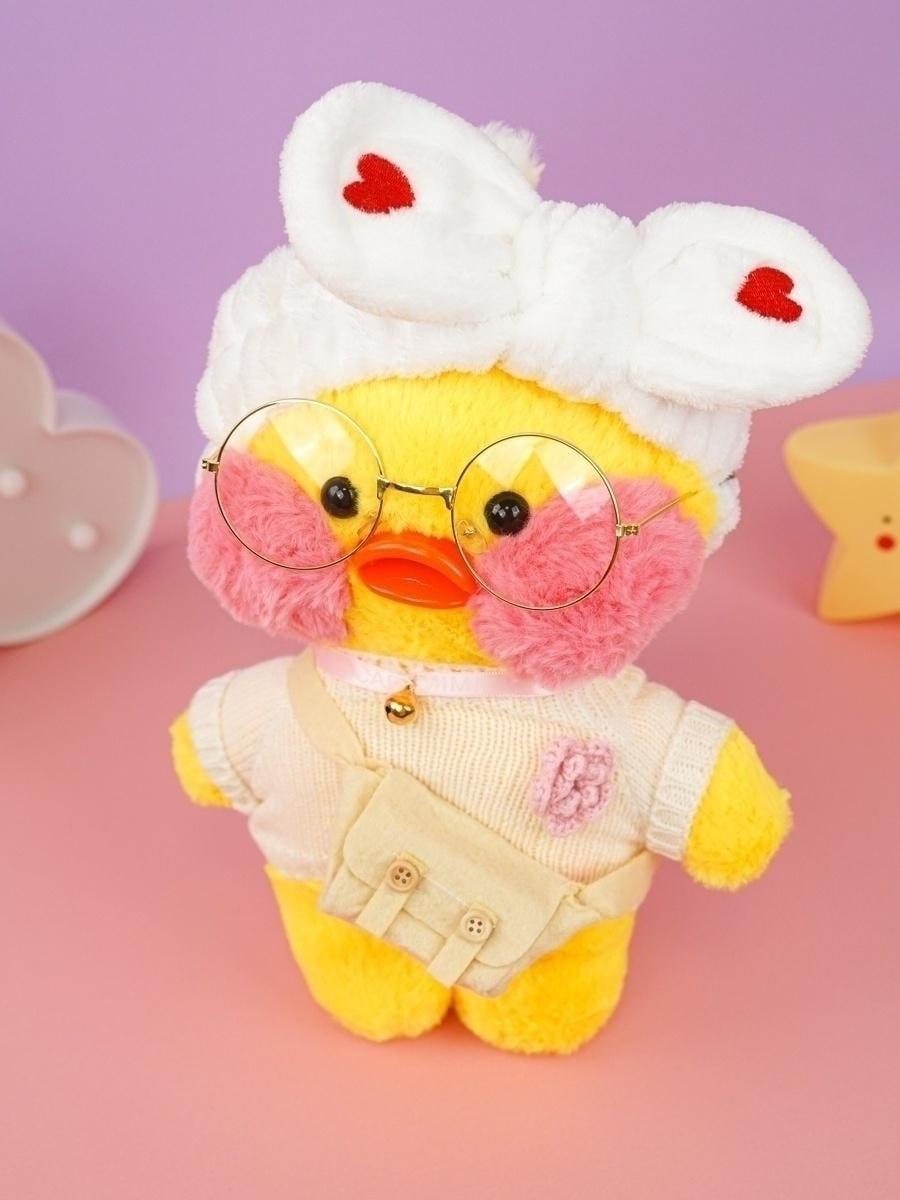 Мягкая игрушка Lalafanfan Duck Уточка в очках 30 см Желтый (b3e9bd2f)