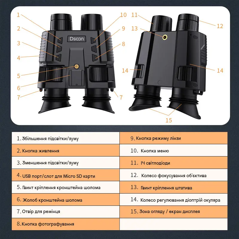 Прибор ночного видения Night Vision Dsoon NV8000 с видео и фото записью до 400 м - фото 5