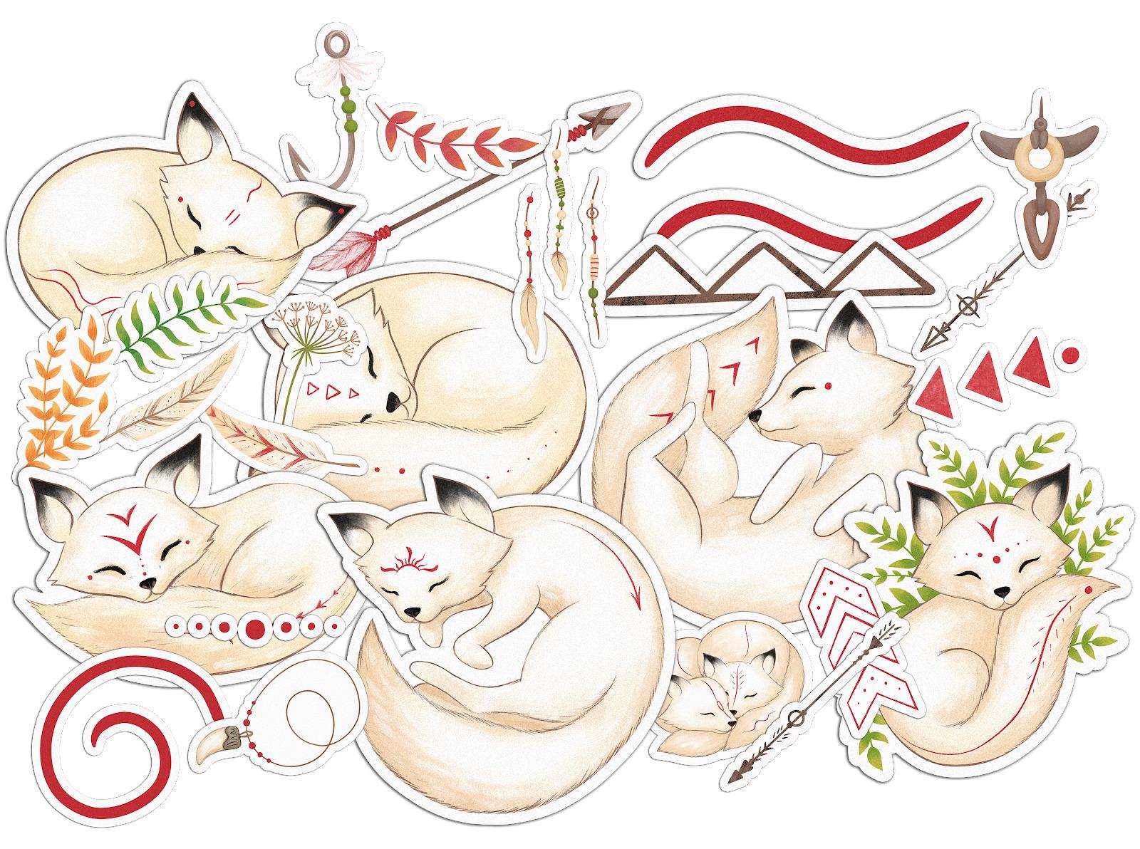 Набор стикеров Lex Altern Кавайная лиса виниловые 28 шт. - фото 2 Набор стикеров Lex Altern Кавайная лиса виниловые 28 шт. - фото 2