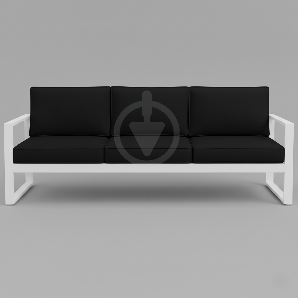 Диван металевий AVVS tech Бостон вуличний лофт з підлокітниками рогожка 210 см Чорний/Білий (30067139) - фото 2 Диван металевий AVVS tech Бостон вуличний лофт з підлокітниками рогожка 210 см Чорний/Білий (30067139) - фото 2