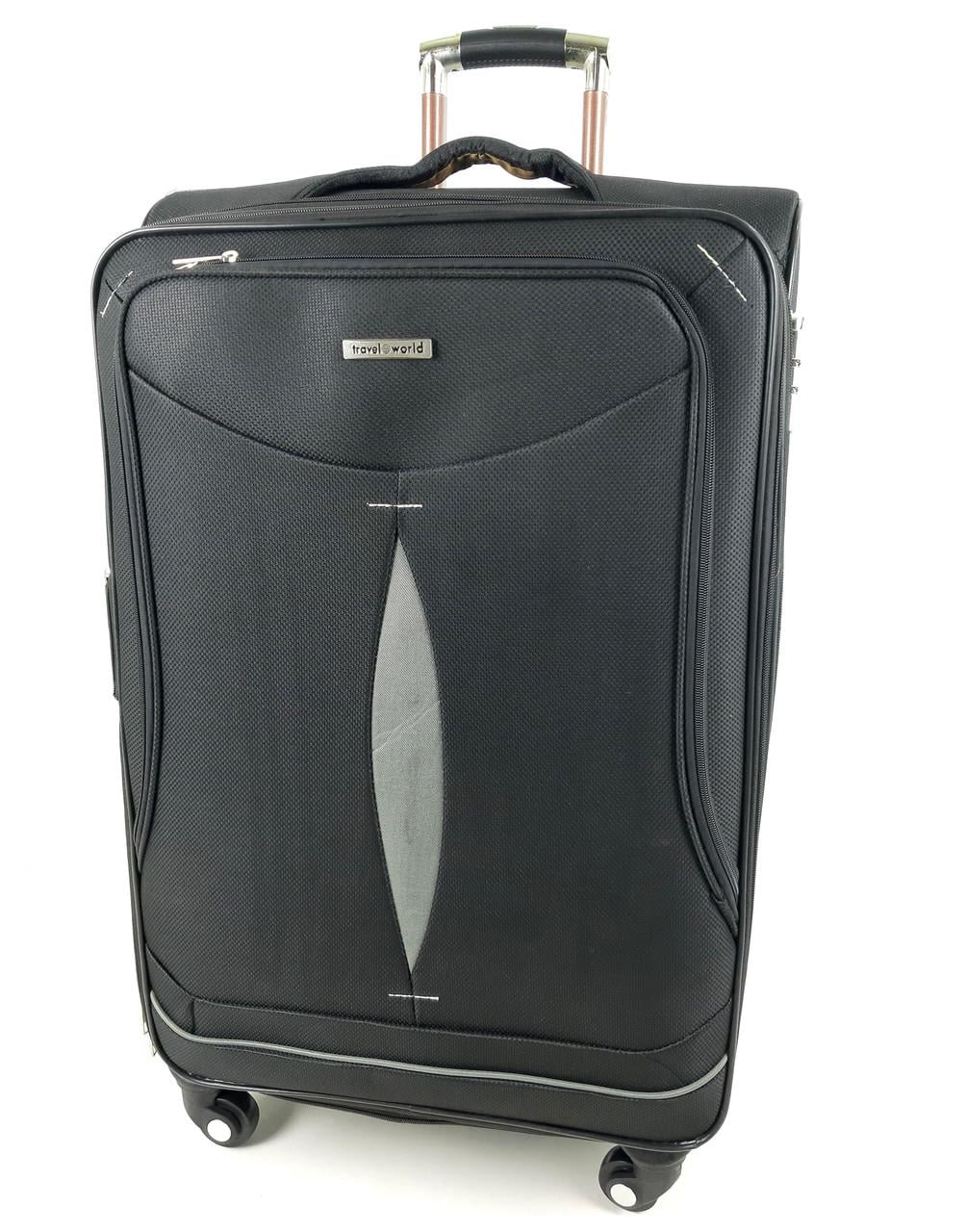 Чемодан на 4-х колесах Travel 77х45х28 см 100 л Черный (1414-1)
