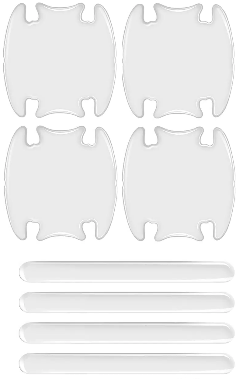 Набір захисних наклейок для ручок автомобіля 8 елементів Прозорий (20280)