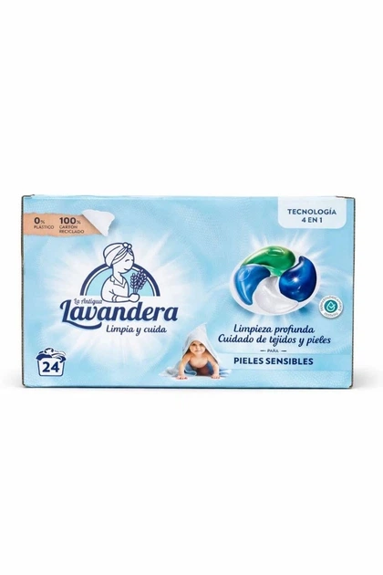 Капсули для прання Lavandera Sensitive 4в1 для дитячої білизни 24 шт.