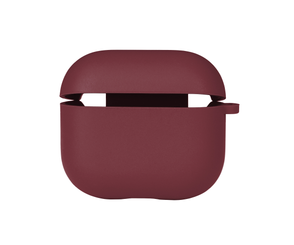 Чехол-футляр для наушников Silicone Case with microfibra для Airpods 4 Rose Red