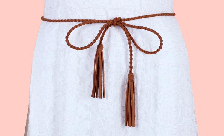 Пояс-веревка с кисточками для платья NUOYA (04461)