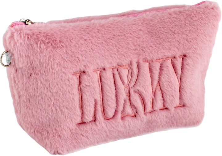 Косметичка Lukky сиреневая плюшевая с логотипом (T21390)