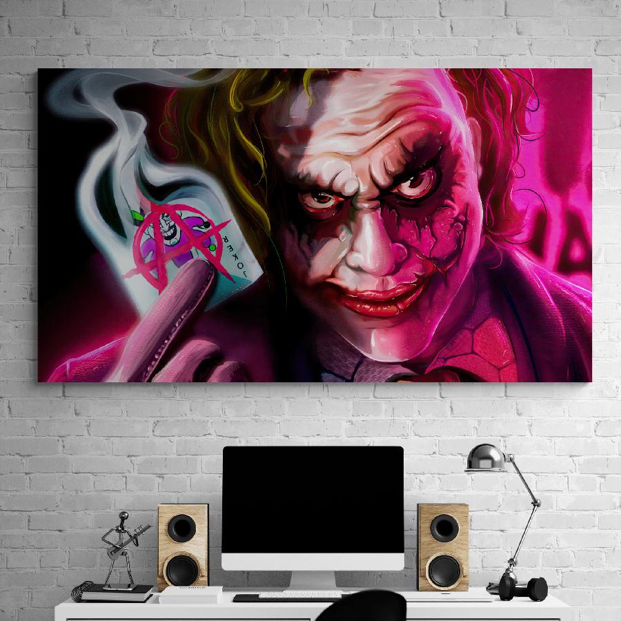 Картина на холсте HolstPrint Джокер с картами 50х100 см