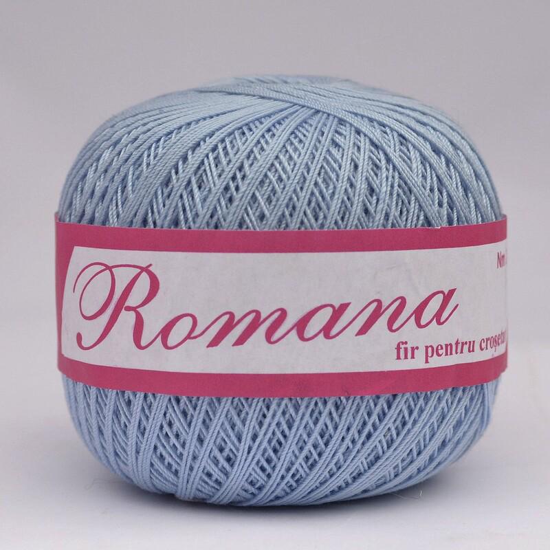 Пряжа хлопковая Romanofir Romana 1231 Голубой (6956)