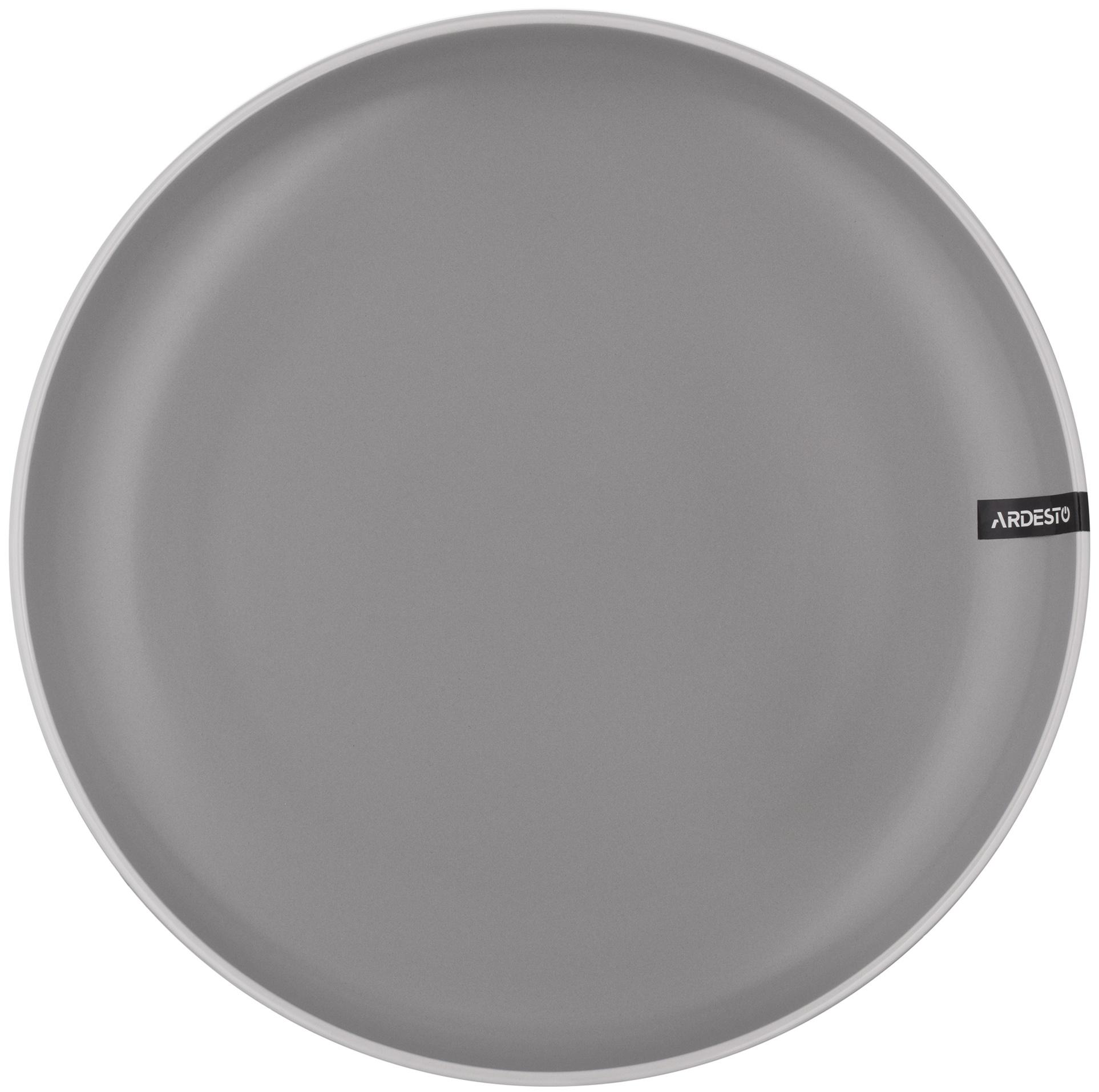 Тарелка обеденная Ardesto Cremona AR2926GRC керамика 26 см Dusty grey