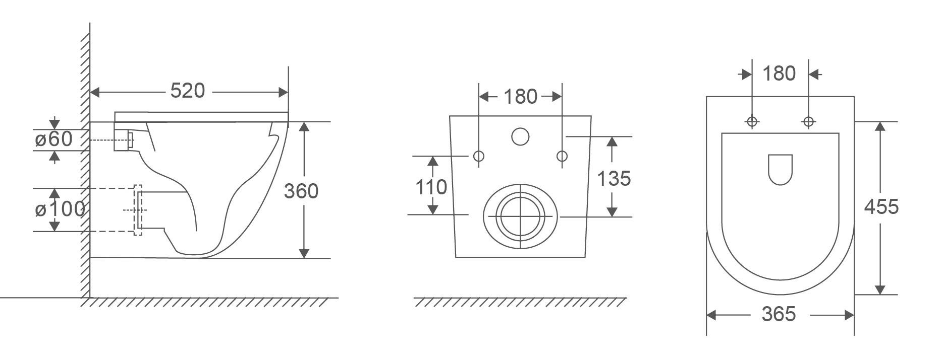 Унитаз подвесной MIXXUS Premium Ellipse-0303-R Black система смыва Rimless 520x365x360 мм (MP6464) - фото 5 Унитаз подвесной MIXXUS Premium Ellipse-0303-R Black система смыва Rimless 520x365x360 мм (MP6464) - фото 5
