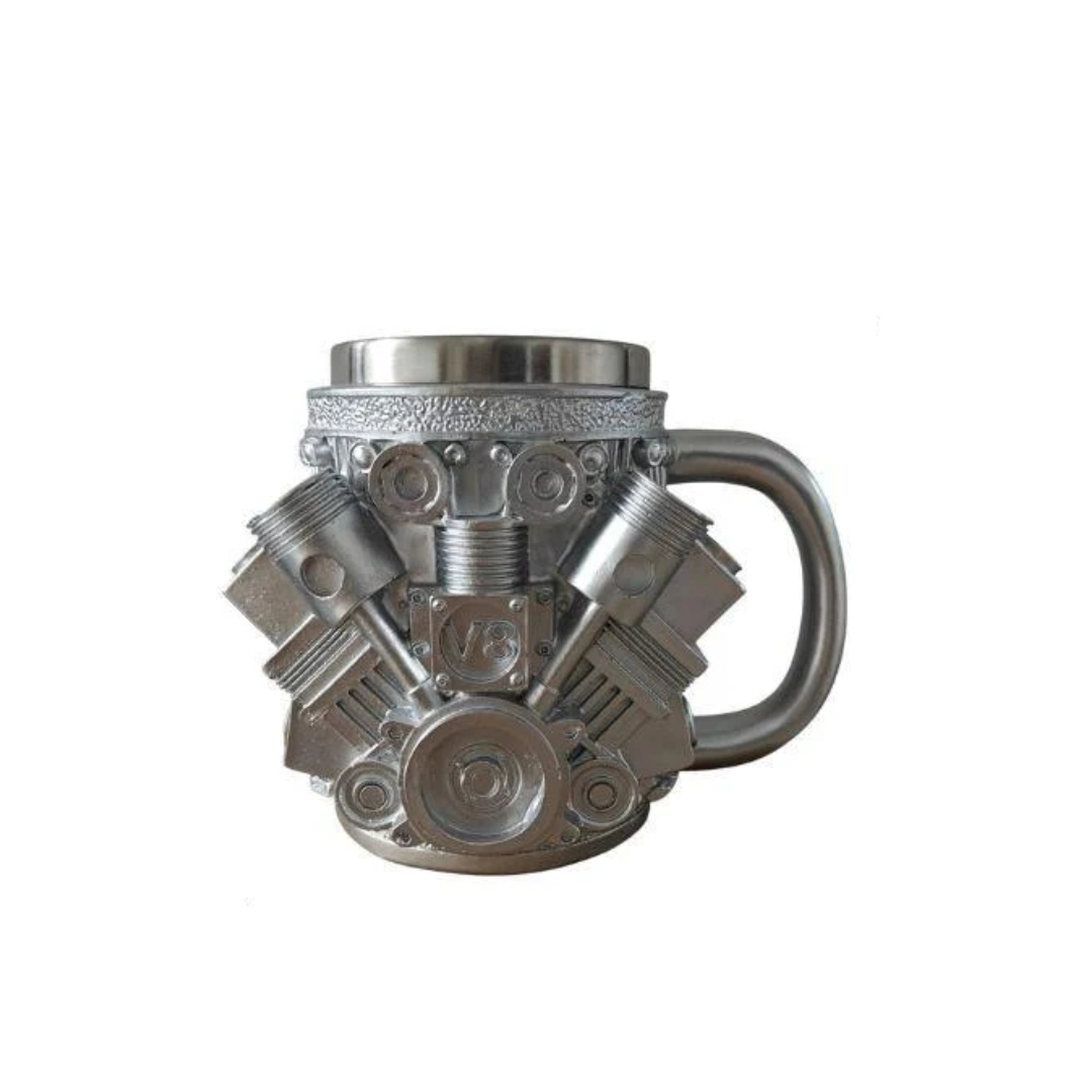 Кружка 400 мл Двигатель V8 14,9х12,3 см Серебряный (AN01001)