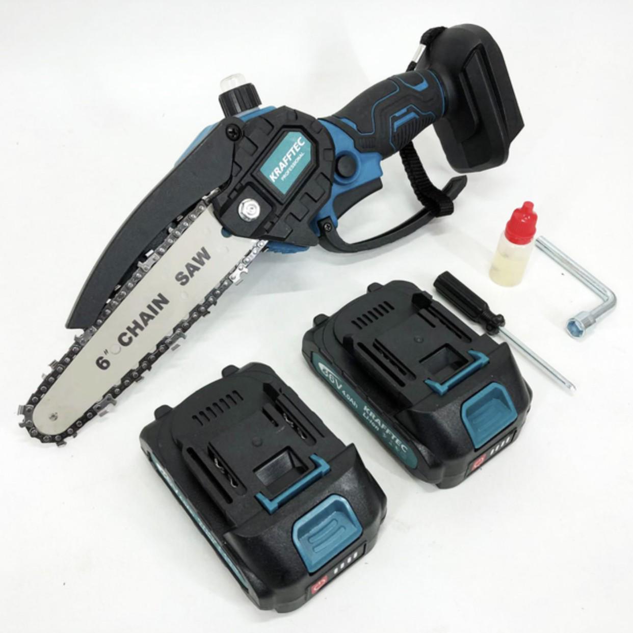 Пила акумуляторна Krafftec 36V 4 Ah 1000 Вт Black 2 х АКБ (30477310) - фото 4 Пила акумуляторна Krafftec 36V 4 Ah 1000 Вт Black 2 х АКБ (30477310) - фото 4