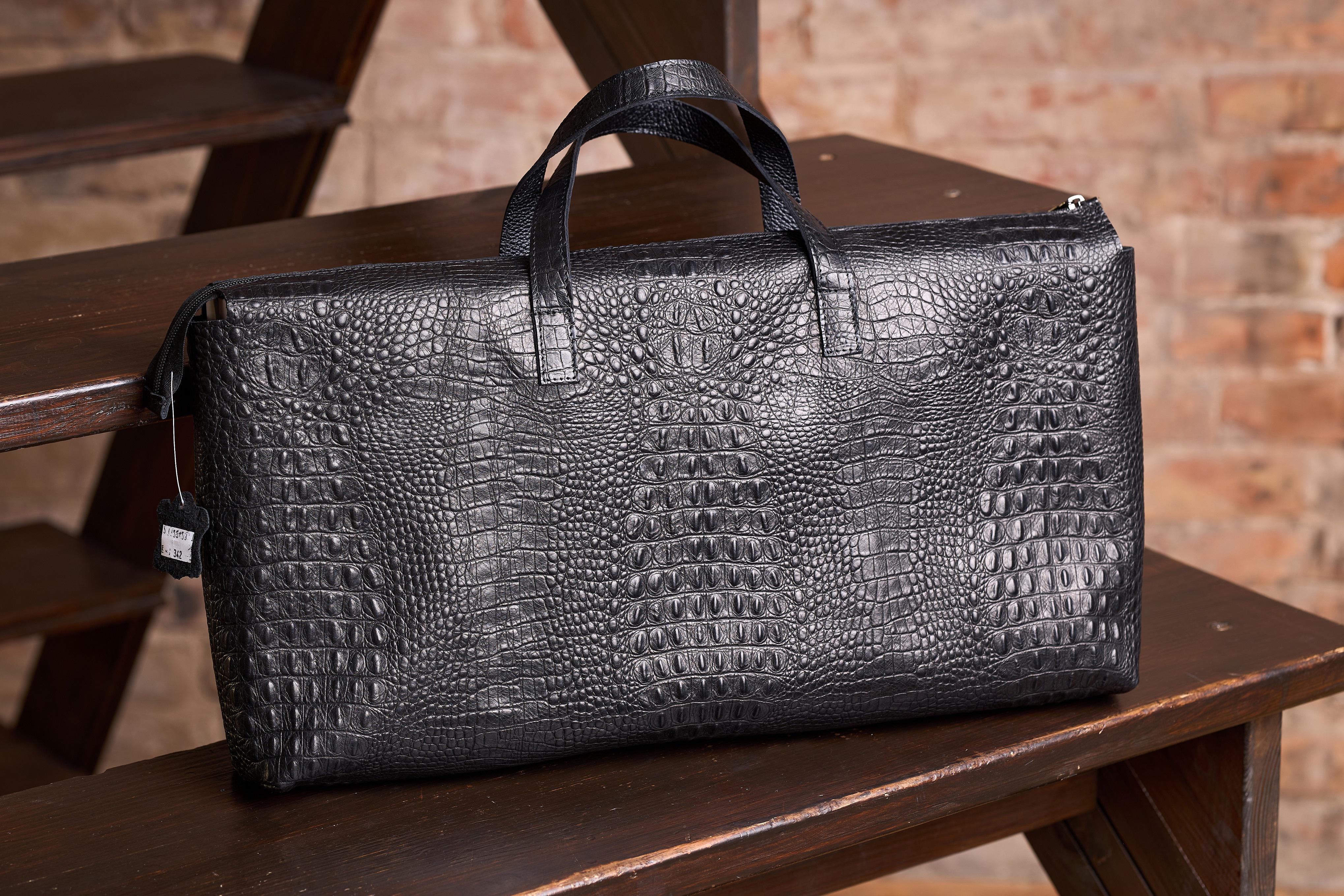 Сумка-чехол для шахмат или нард из натуральной кожи штамп питон