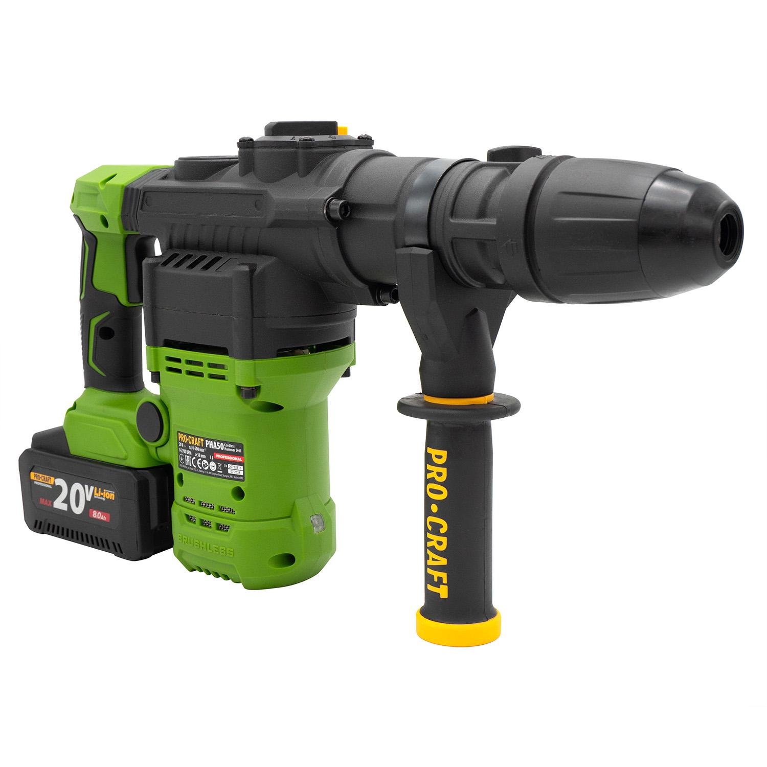 Акумуляторний перфоратор Procraft PHA50 1 акб (29013143) - фото 8 Акумуляторний перфоратор Procraft PHA50 1 акб (29013143) - фото 8