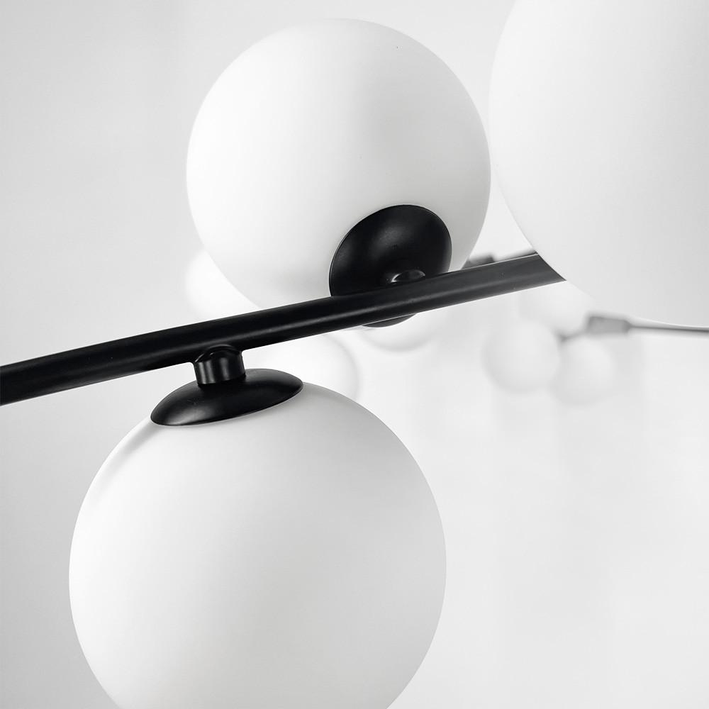 Люстра з 18 білими плафонами Ø110 см Чорний (BM 64/18 BK/WT) - фото 5