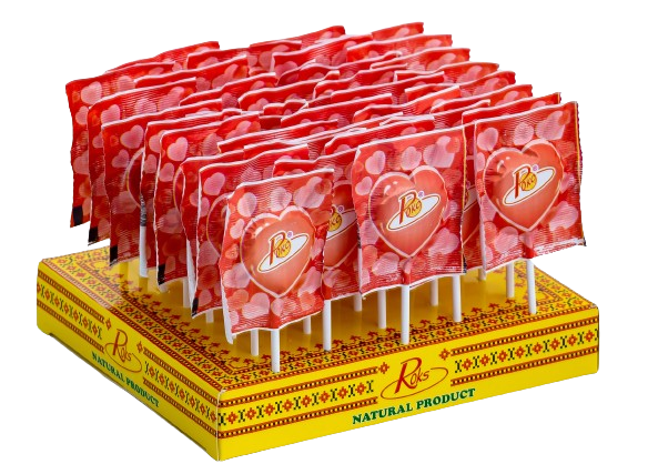 Леденцы Roks Сердечко картонная подставка 8,5 г 40 шт. 0,340 кг (628D)