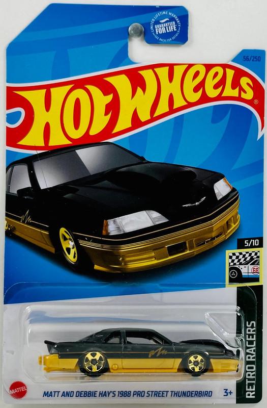 Игрушечная машинка Hot Wheels Matt and Debbie Hay's 1988 Pro Street Thunderbird 2023 Retro Racers №056 (HKJ80)