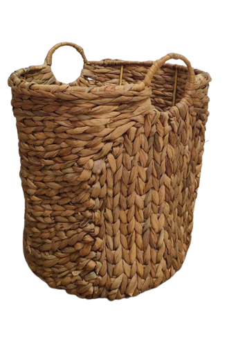 Кошик гіацинт із круглими ручками XL 28х30 см (1157)