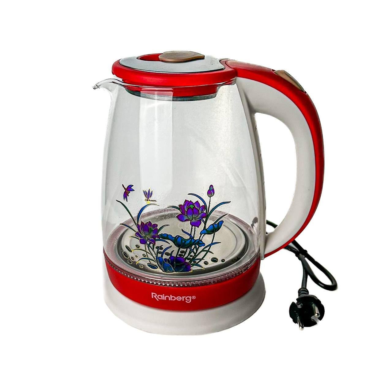 Електрочайник Rainberg RB-998 скло 1,8 л Прозорий (23097698)