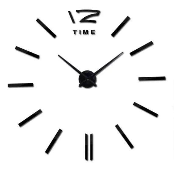 ᐉ Часы настенные 3Д Idea 12Time D 130 см Black • Купить в Киеве ...
