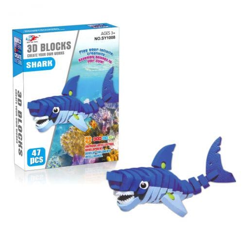 Конструктор мягкий Акула 47 деталей (124280)